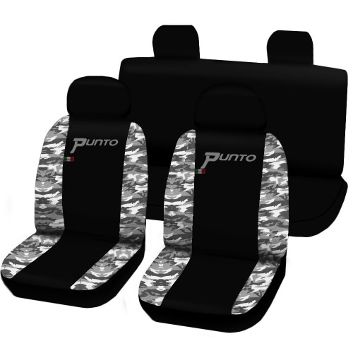 Coprisedili Fiat Punto Evo Nero - Mimetico Chiaro